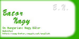 bator nagy business card